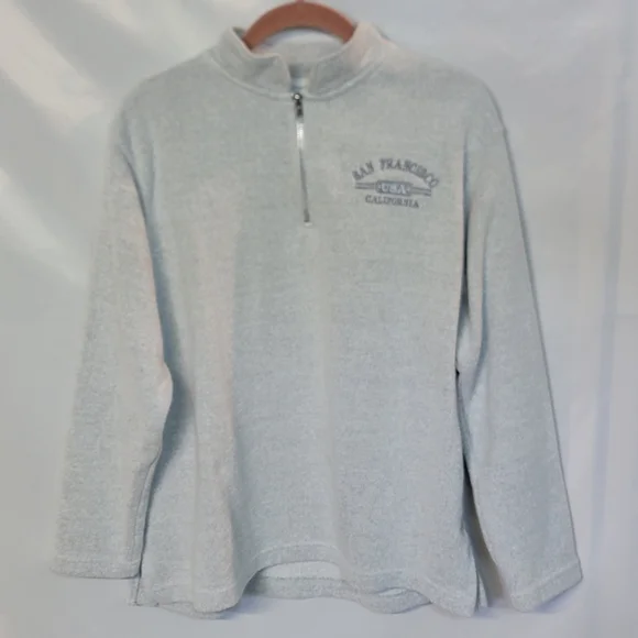 ESY Surf Co. Gray Pullover Quarter Zip - Picture 1 of 8